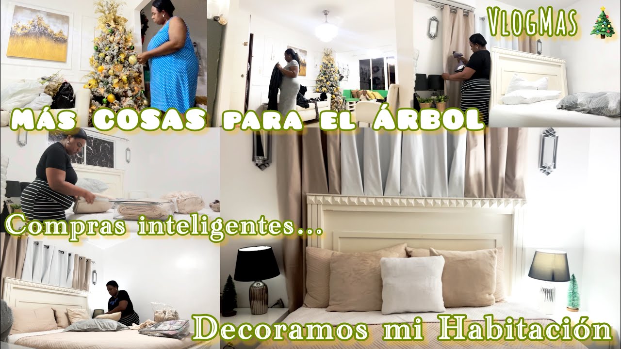 👉Decoramos mi HABITACIÓN para NAVIDAD🎄COSAS para el ÁRBOL🌲COMPRAS INTELIGENTES 😌VlogMas🎅 #decoration