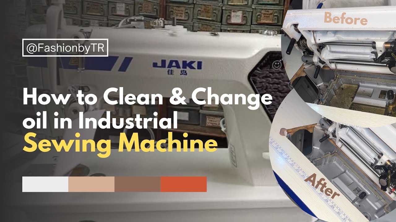 How to Clean and Change Oil in Direct Drive Industrial Sewing Machine | Jaki H1 Industrial Machine