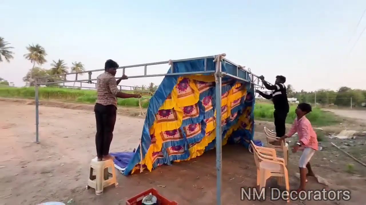 Zoomer tent 20×20|சாமியான பந்தல் - Karur- Wedding tent setup-NM Decorators t.sellandipalayam | ஜுமர்