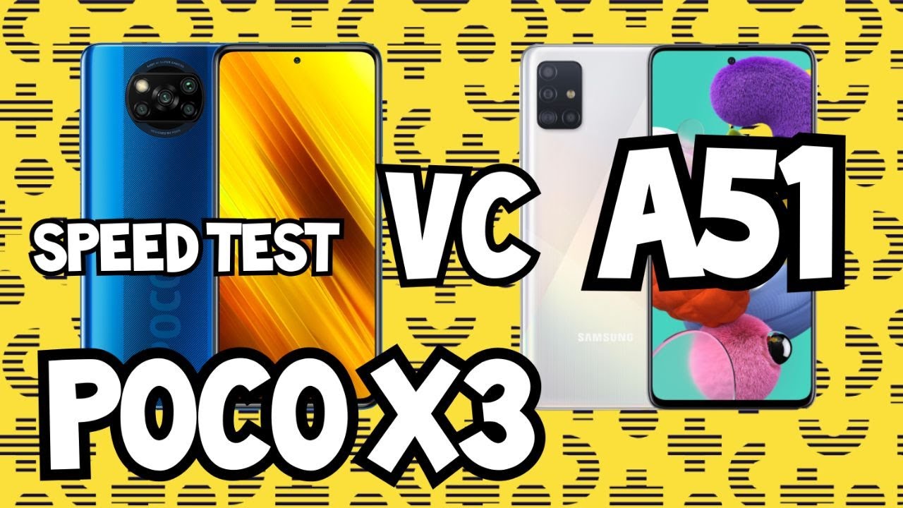 Poco X3 vs Galaxy A51 Speed Test