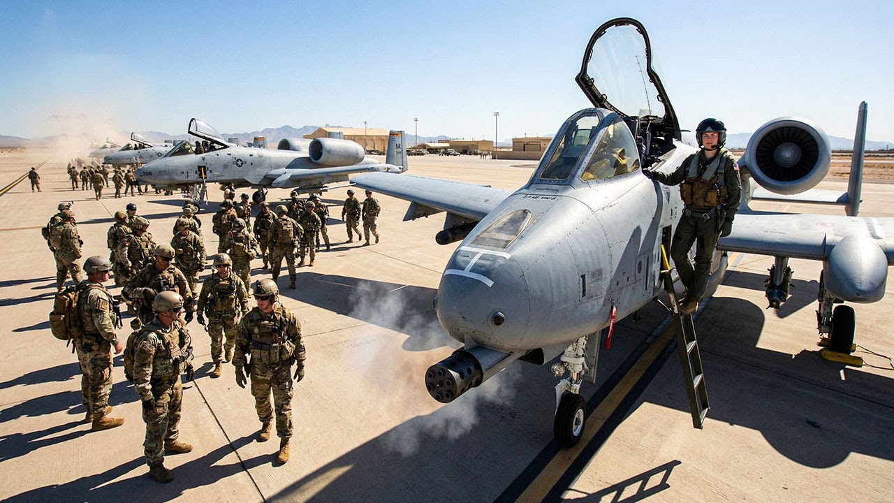 Iran Panic! Female US A-10 Warthog Pilot Tests New GAU-8 30mm Anti-Tank Weapon System