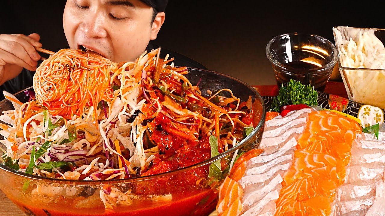 무더운 여름날 시원한 물회와 회 먹방~!! 리얼사운드 ASMR social eating Mukbang(Eating Show)