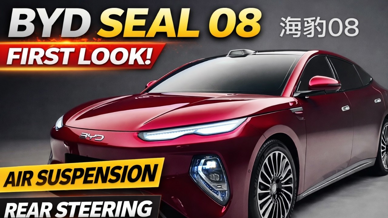 BYD Seal 08: Первый взгляд – пневматическая подвеска и подруливание задних колёс