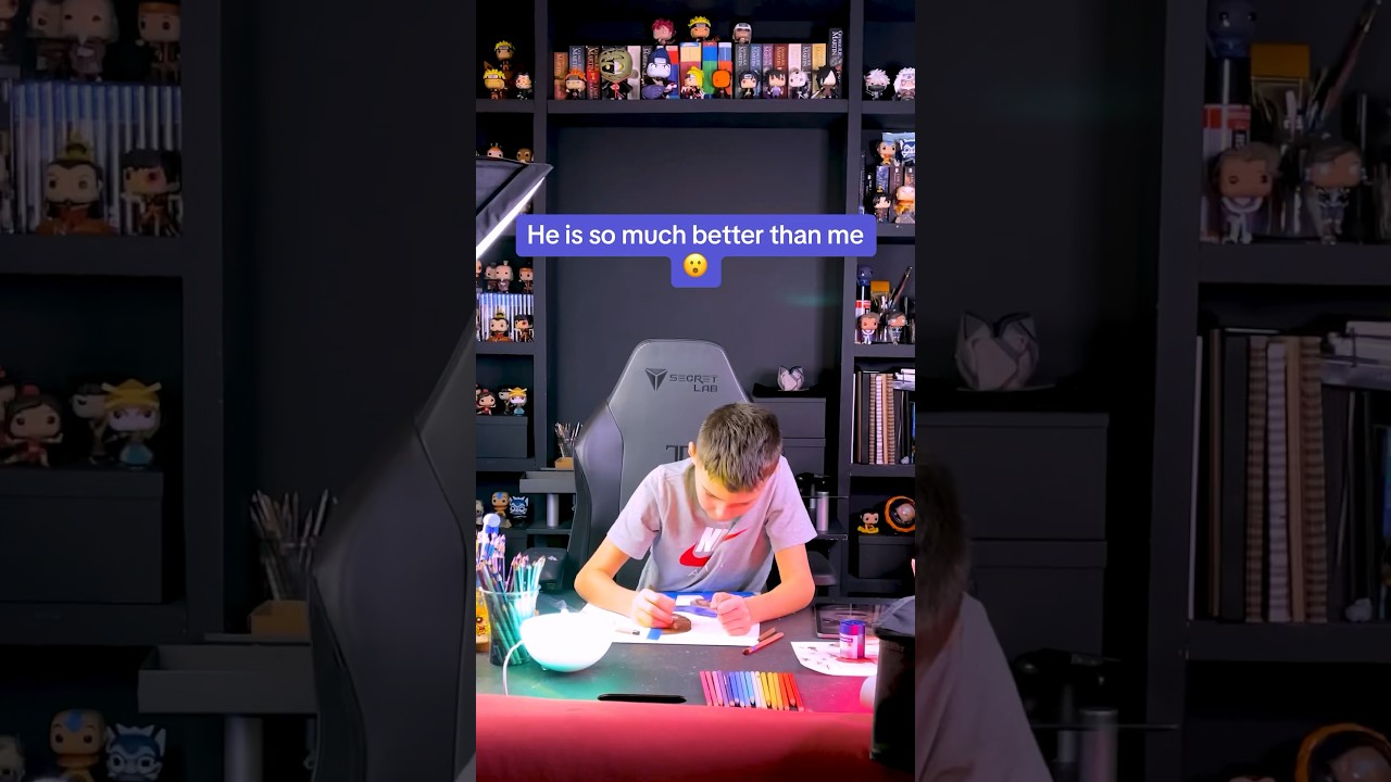 My 11 y/o Nephew made me QUIT art 😭 | drawing Khaby Lame - part 1