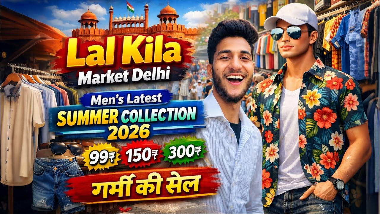 Lal Qila Market Delhi 🤩 Mens Summer Collection 2026 | Delhi Lal Kila | Cheapest Market in Delhi