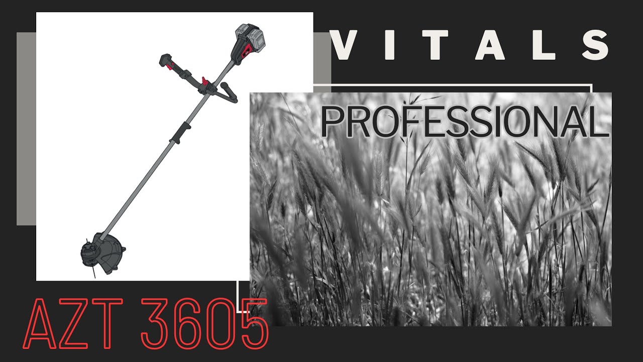 Аккумуляторная коса Vitals Professional AZT 3605 SmartLine+, обзор, тест, длинное видео...