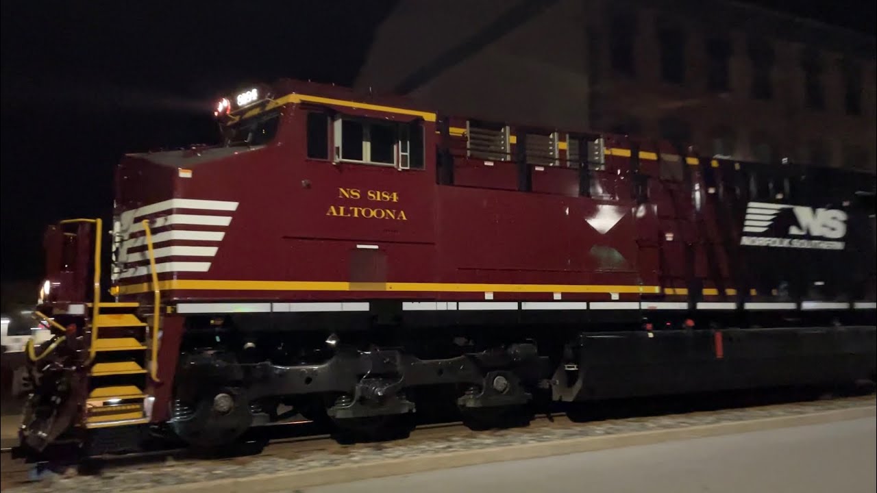 NS 8184 The Altoona Landmark Unit leading 14Z on the NS Buffalo Line in Sunbury PA