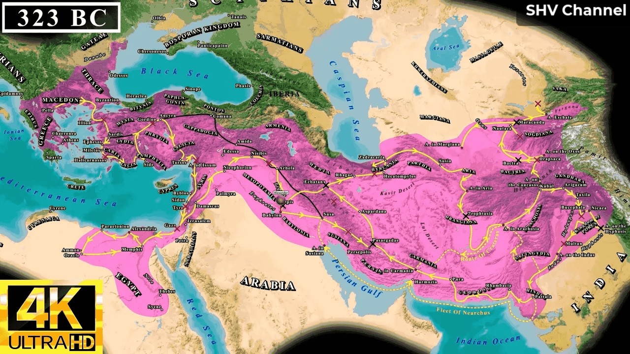 Alexander The Great's Campaigns - Fortune Favors The Bold [4K] #alexanderthegreat #persia #history 