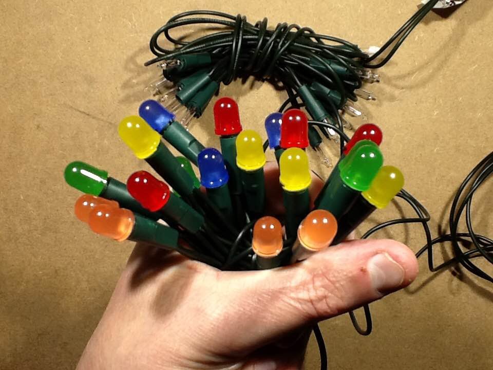 Convert tungsten fairy lights to LED.  (plus ramble)