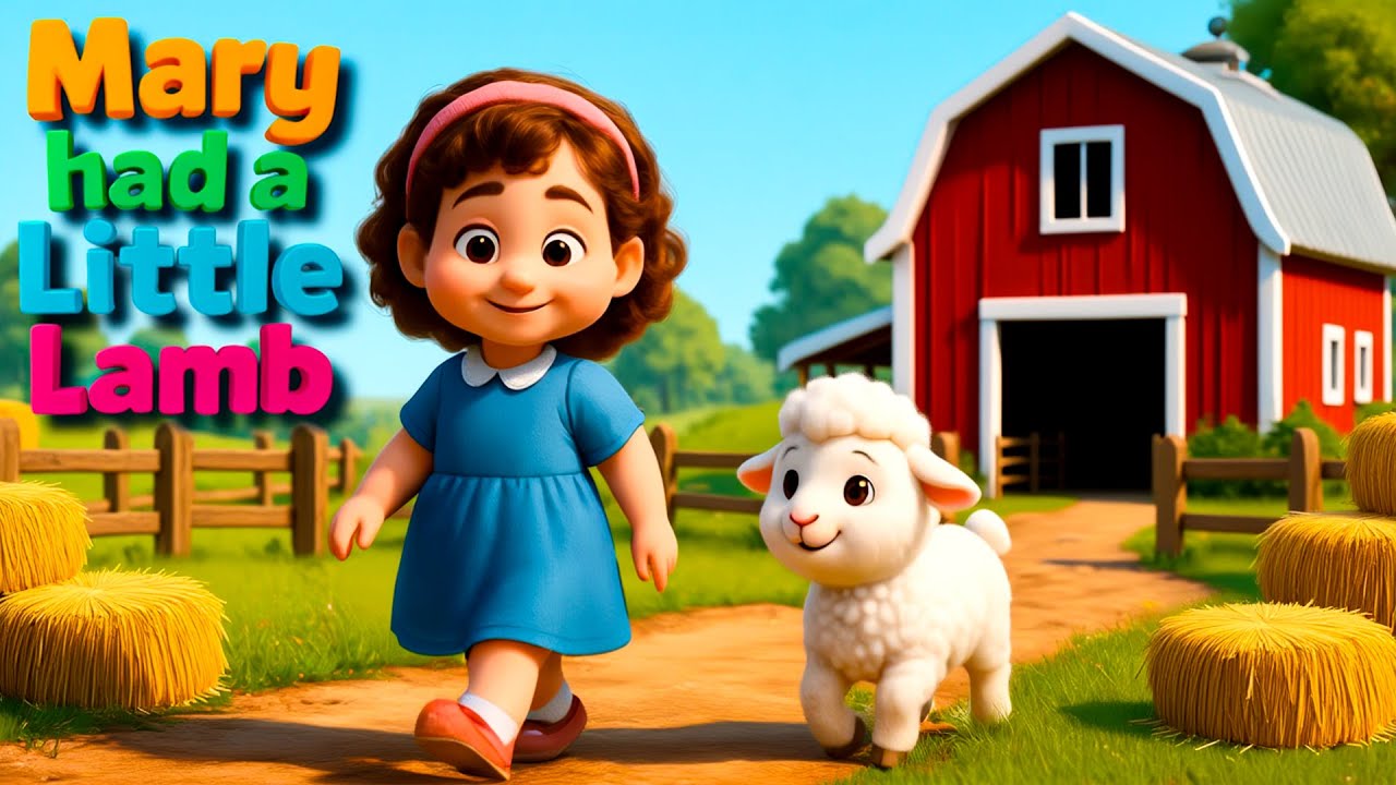 🐑🎶 Mary Had a Little Lamb | Classic Nursery Rhyme for Kids & Toddlers