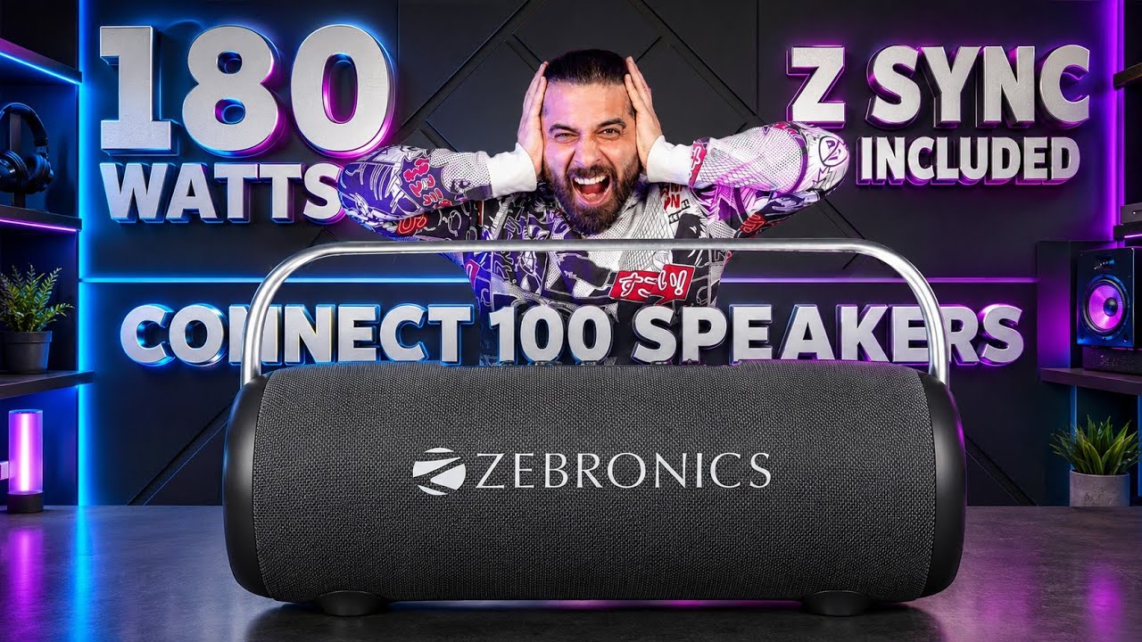 180 Watts Zebronics Axon 200 Portable Bluetooth Speaker With Z SYNC Review | Born Creator