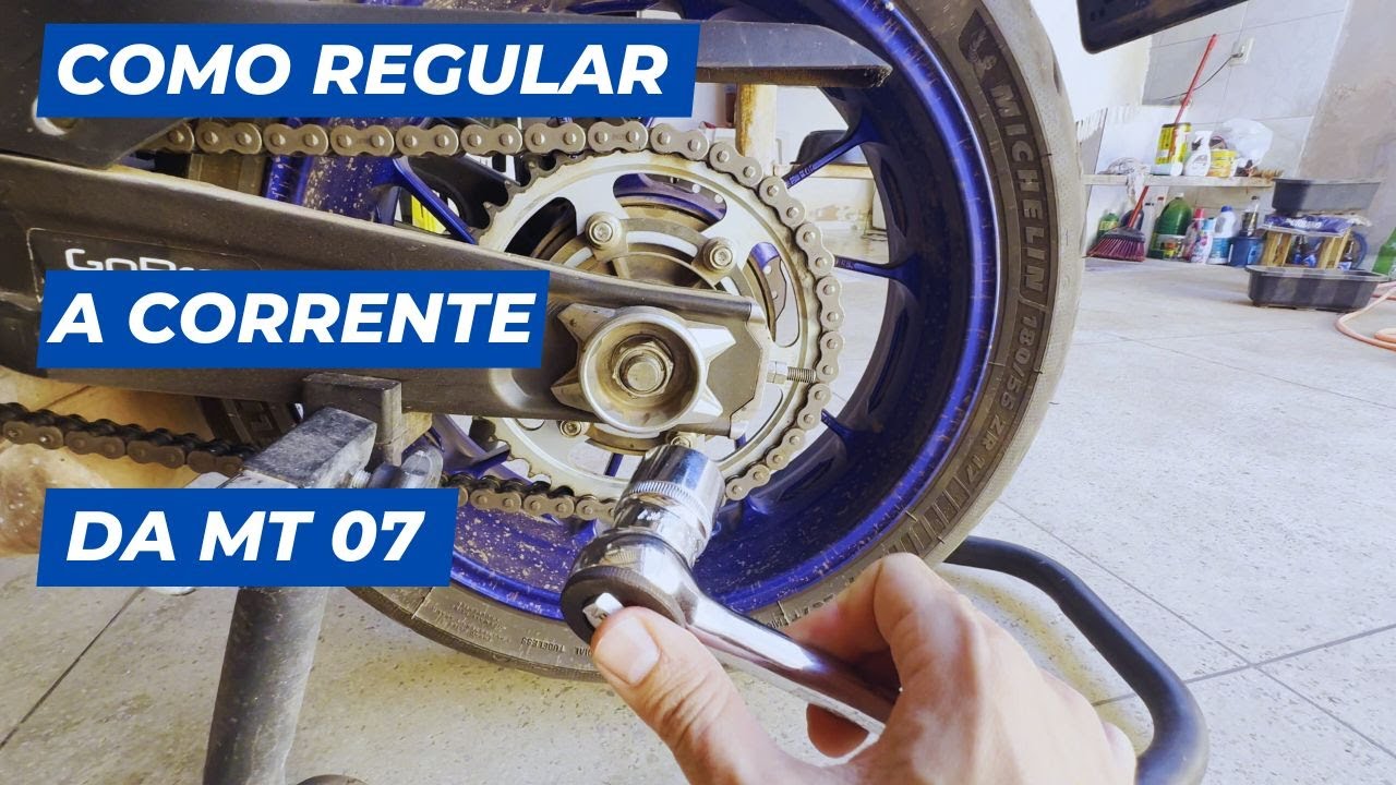 Como regular a corrente da Yamaha MT 07