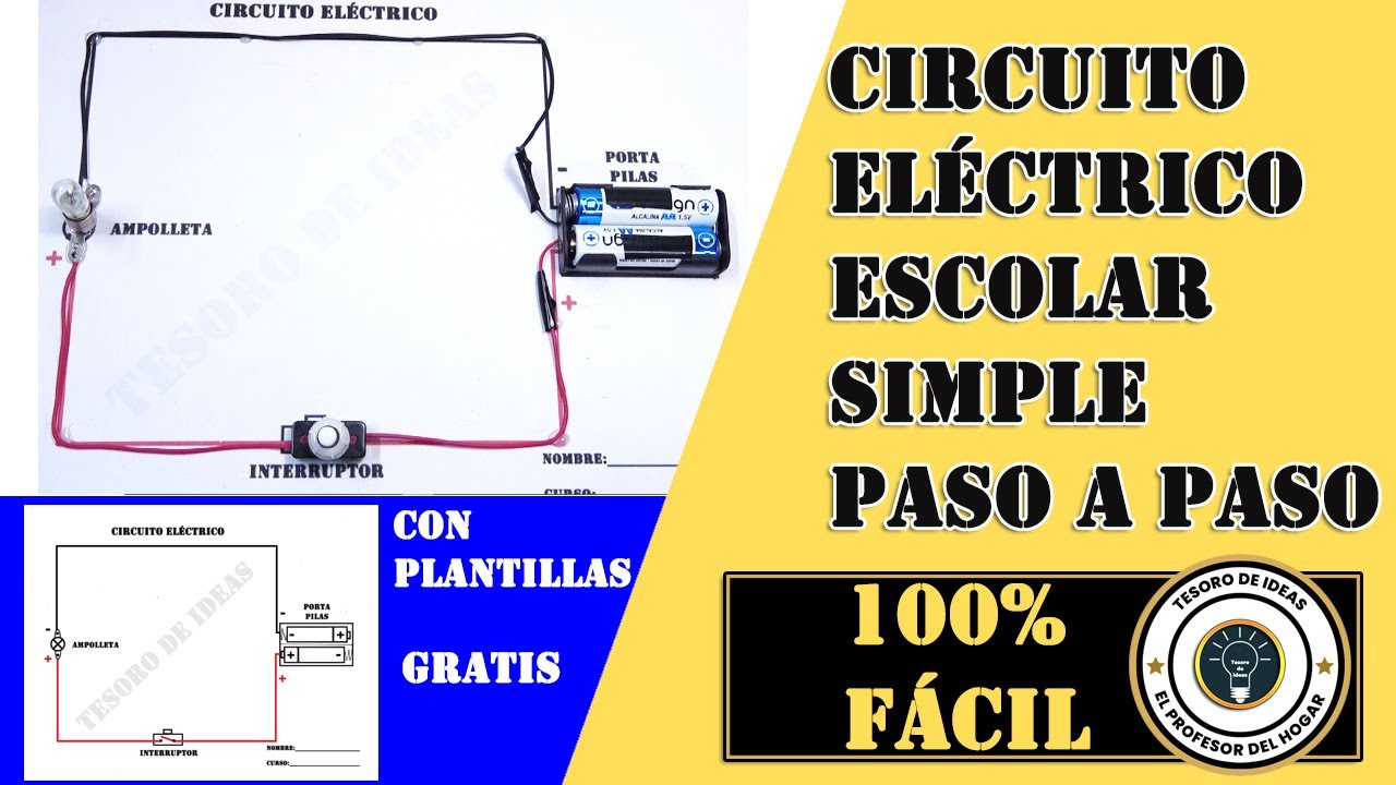 circuito escolar con pilas y ampolleta