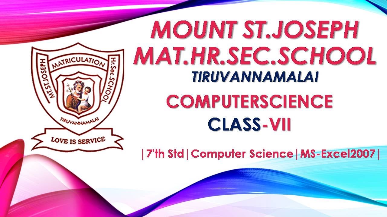 | 7'th Std | Computer Science | MS-Excel2007 | Formulas ( Book Back Exercise ) |