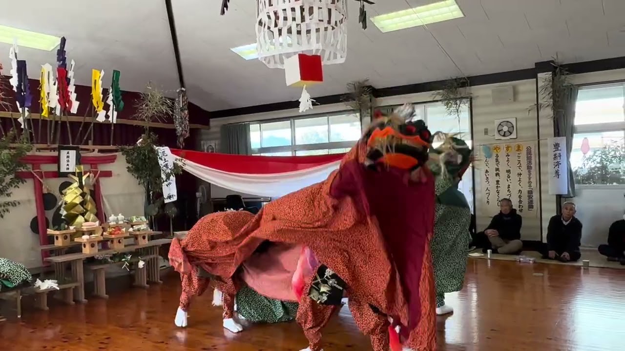 [獅子舞] 令和8年2月8日益安神社例祭獅子舞　Japanese Lion dance