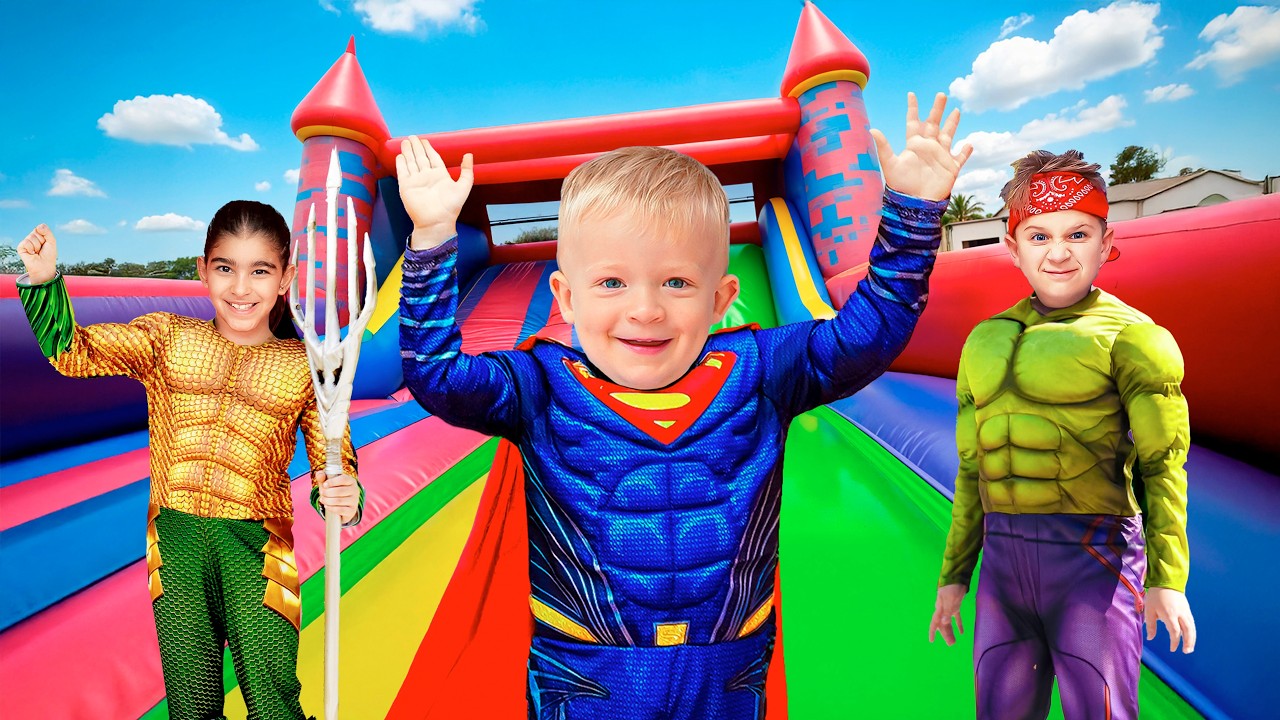 Baby Adam Helps Mom at Trampoline Park | Kids Stories