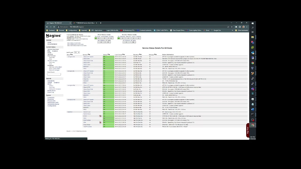 Demostraci&oacute;n Funcionamiento de NAGIOS