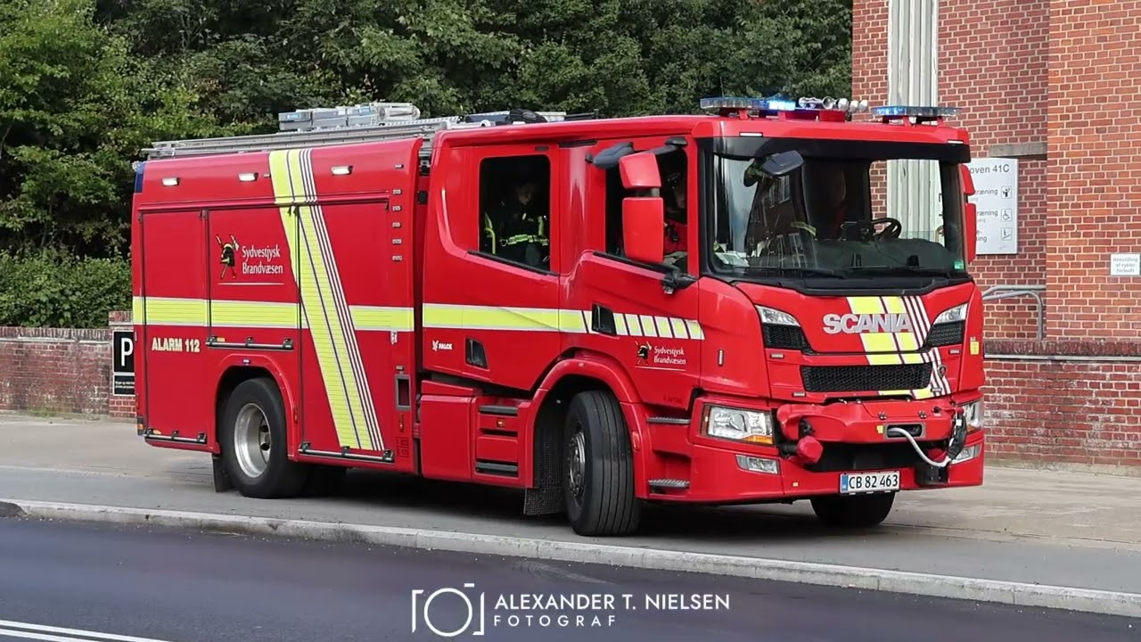 08-09-25 | Sydvestjysk Brandv&aelig;sen Esbjerg. M1, I1 K&oslash;rsel 1 til Brand i halmballe