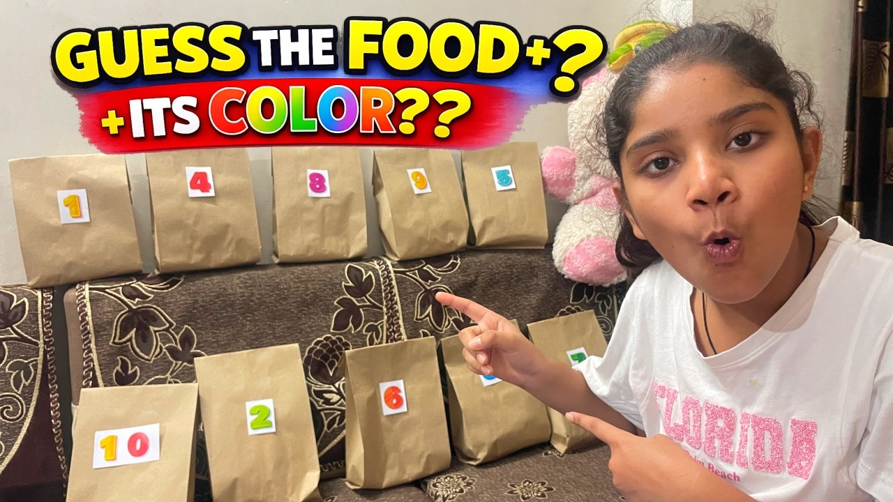 GUESS The FoOD & Its CoLOR CHALLENGE | FOoD Challenge | Family Man Diaries