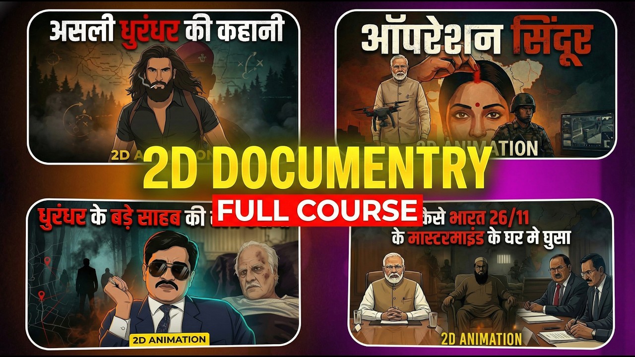 AI Se FREE 2D Animated Documentary Videos Kaise Banaye | Full Course for Beginners 2026