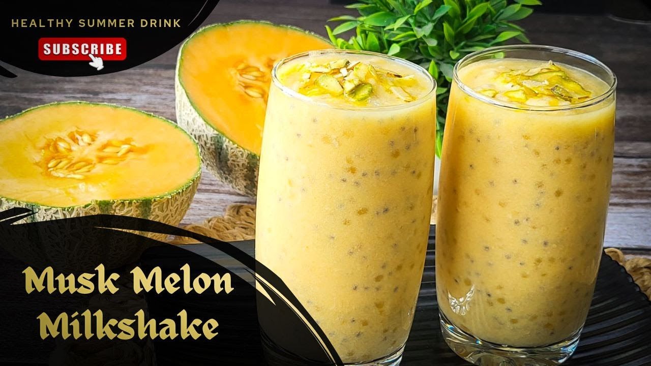 Musk Melon Milkshake | MuskMelon Juice | Summer Drink | Kharbuja Sharbat ~ Silver Spoon