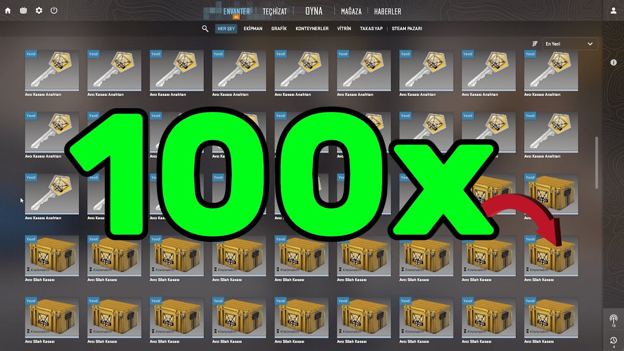 CS2 100X AVCI SİLAH KASASI AÇTIM CSGO KASA AÇMA