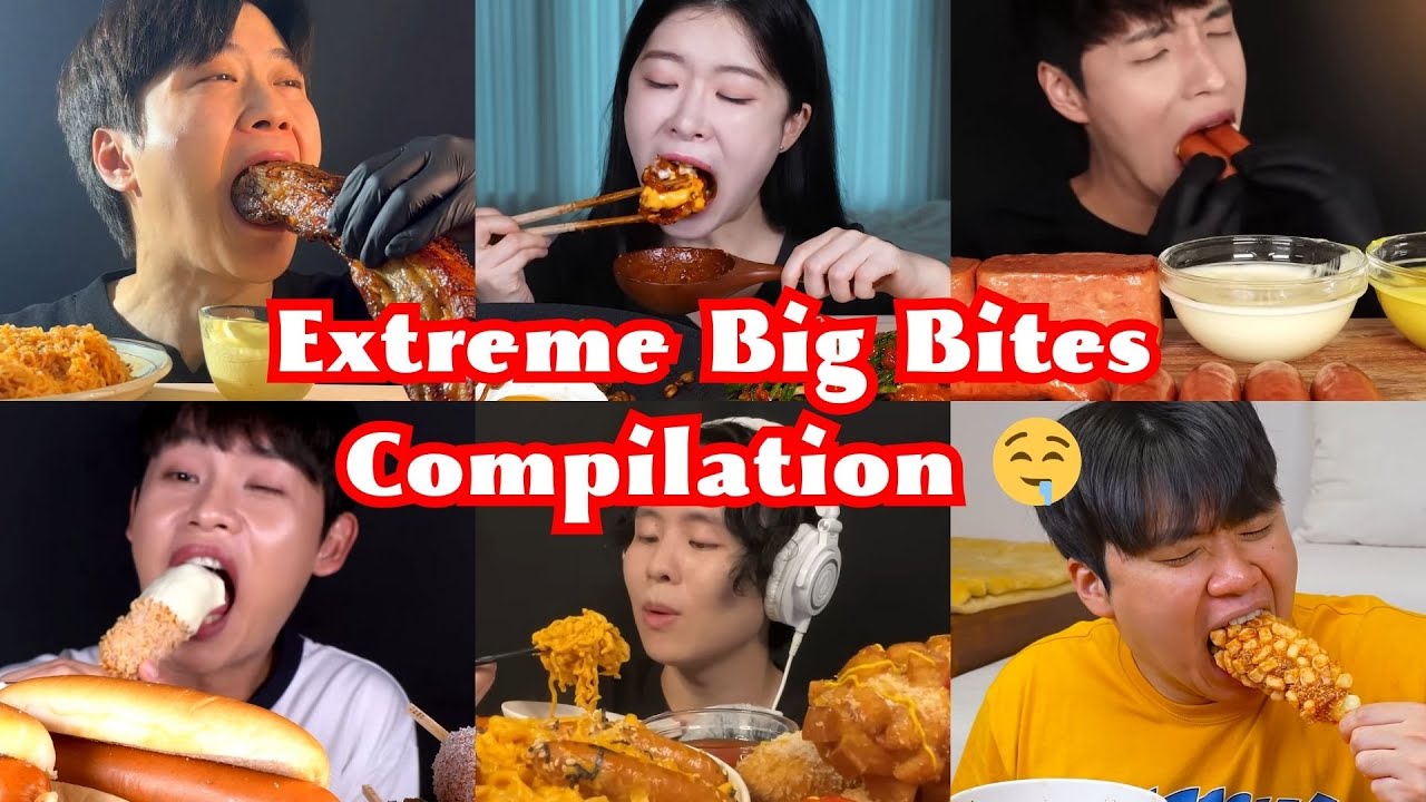 Extreme Big Bites Compilation 🤤 | Mouthwatering ASMR Mukbang | Onigiri 2407🍙