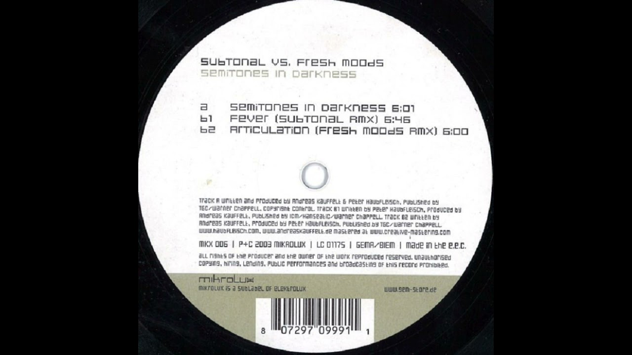 Subtonal & Fresh Moods - Semitones In Darkness
