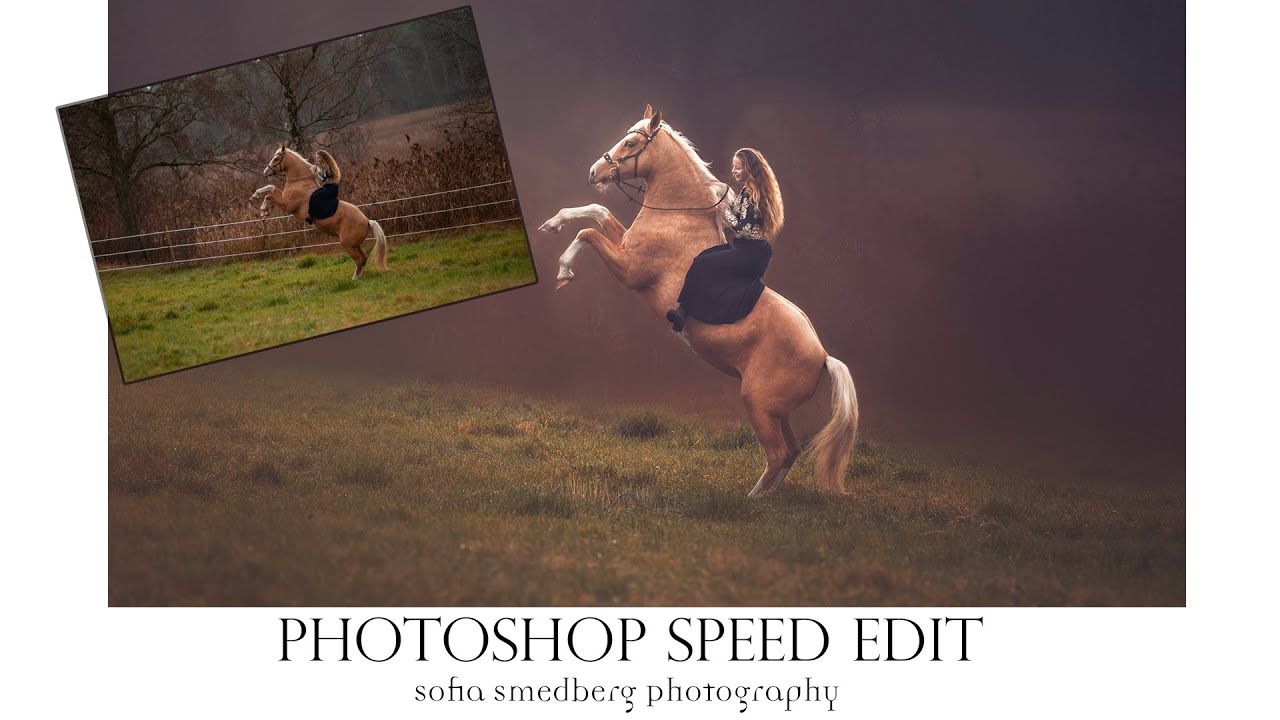 Speed Edit Photoshop | Equine Photography | Before and after
