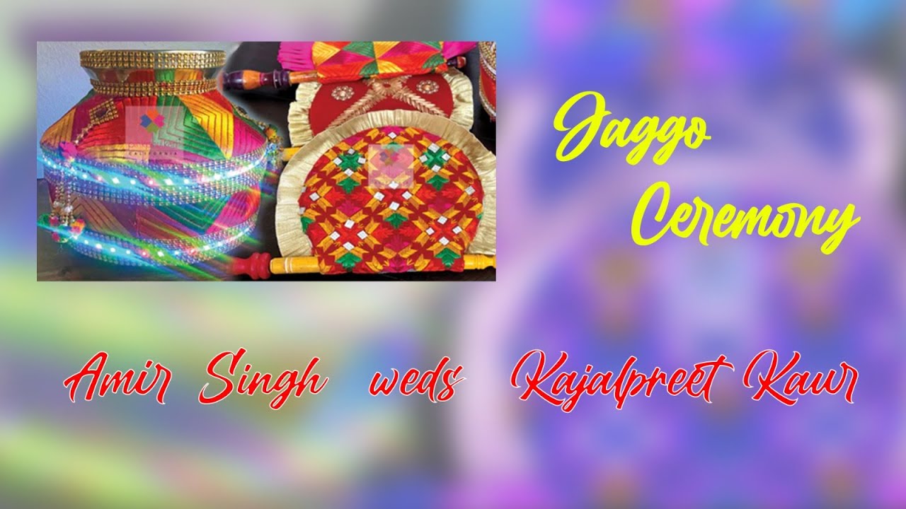 Live  | Jaggo Ceremony. | Amir Singh weds Kajalpreet Kaur | Soni Studio Rania