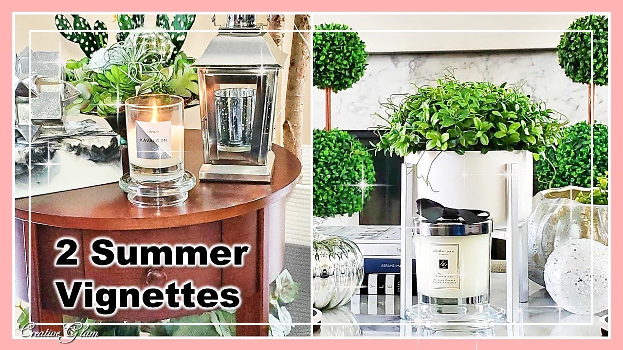2 Summer Vignettes 🌟 Summer Vignette Challenge 2020 🌟 How To & Decor Ideas