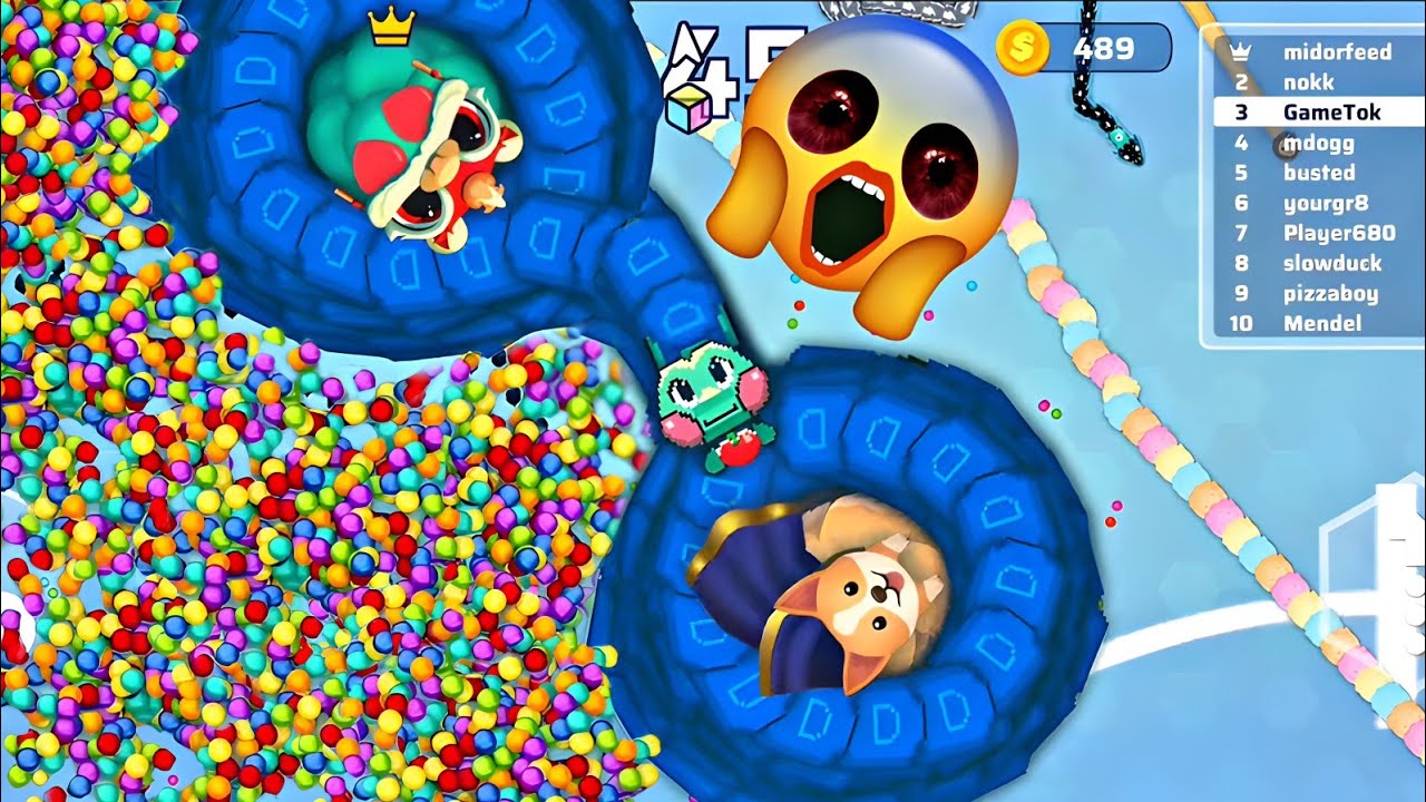 Snake Io 🐍 Applehop Vs Dote + Biscuit Snake Skin Epic Snake.Io Gameplay Snake Game
