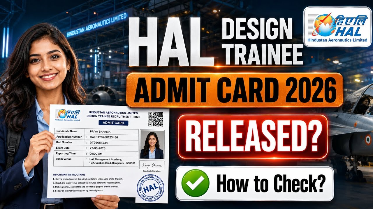 hal design trainee admit card 2026 | hal design trainee hall ticket 2026