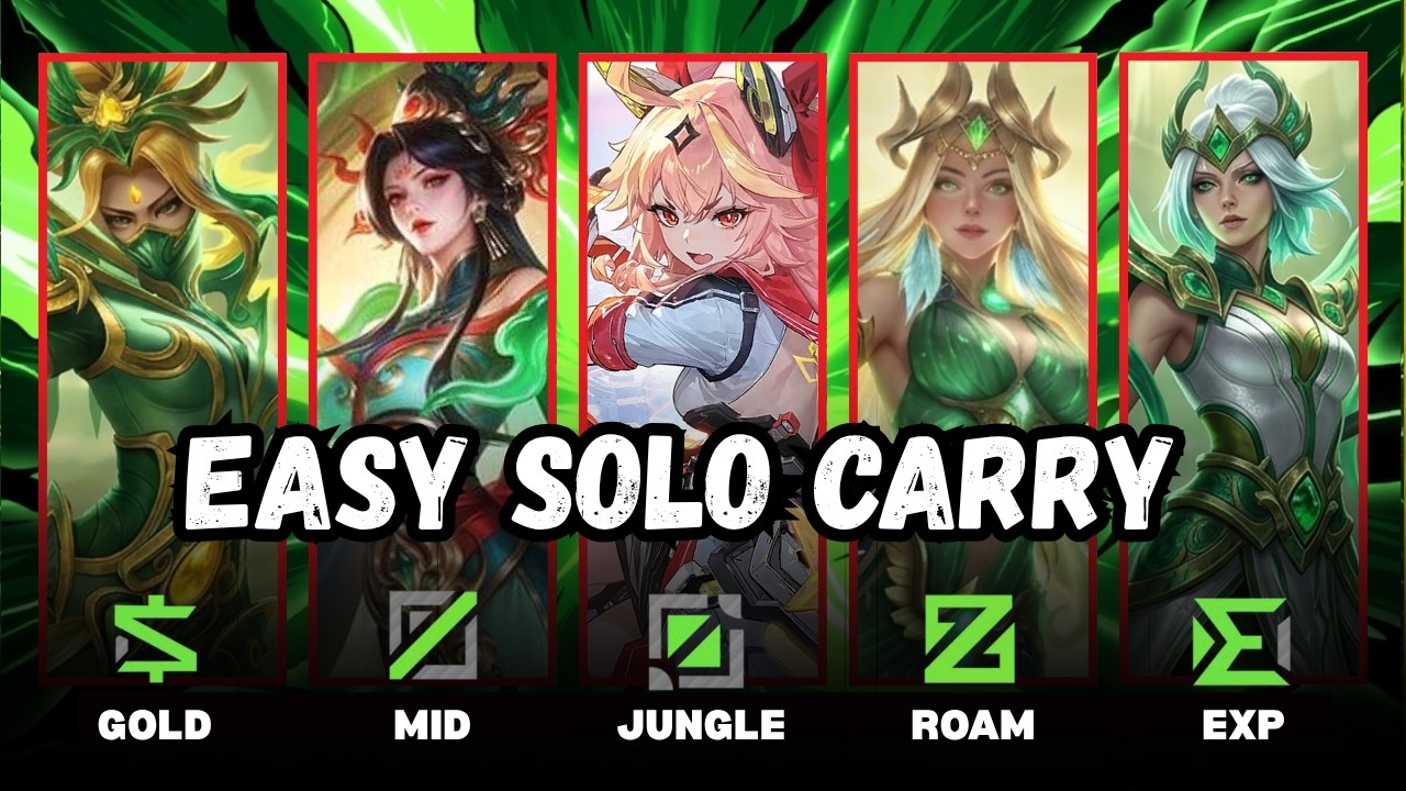 Top 5 EASIEST SOLO CARRY Heroes for EVERY ROLE! 🔥 (Season 41 META)