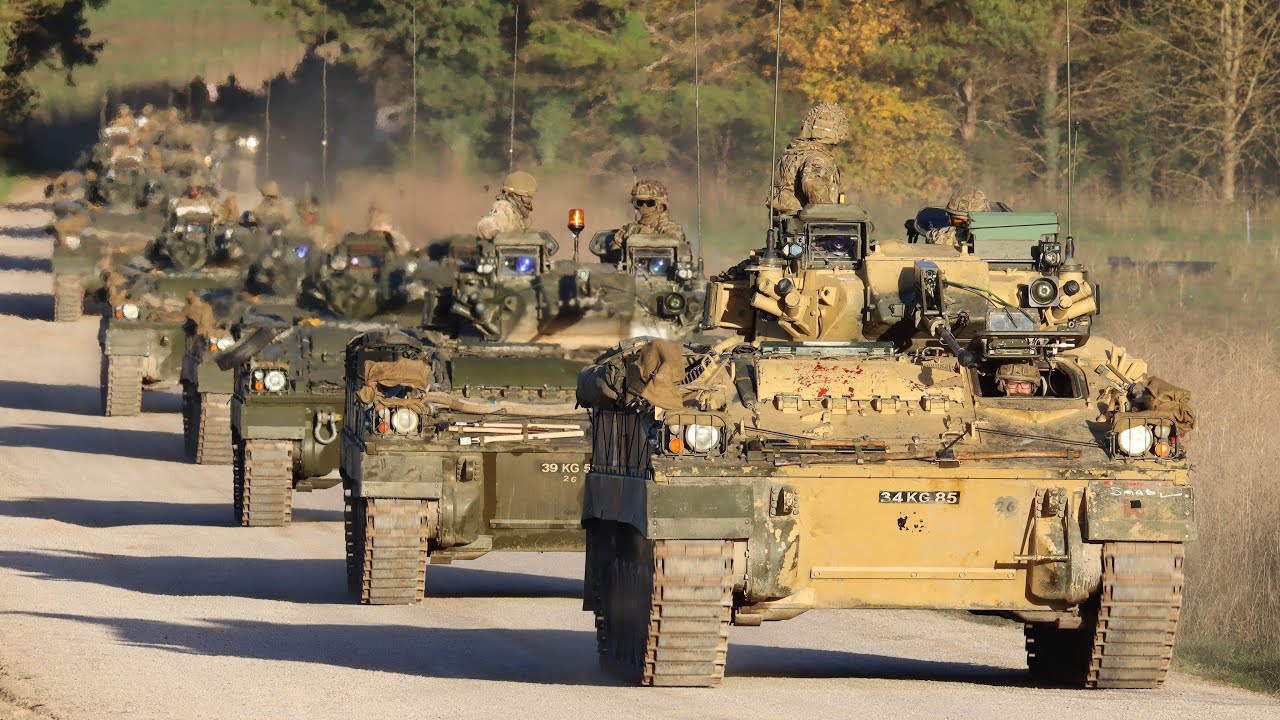 Ex Iron Cyclone - BIG armoured convoy on the move!