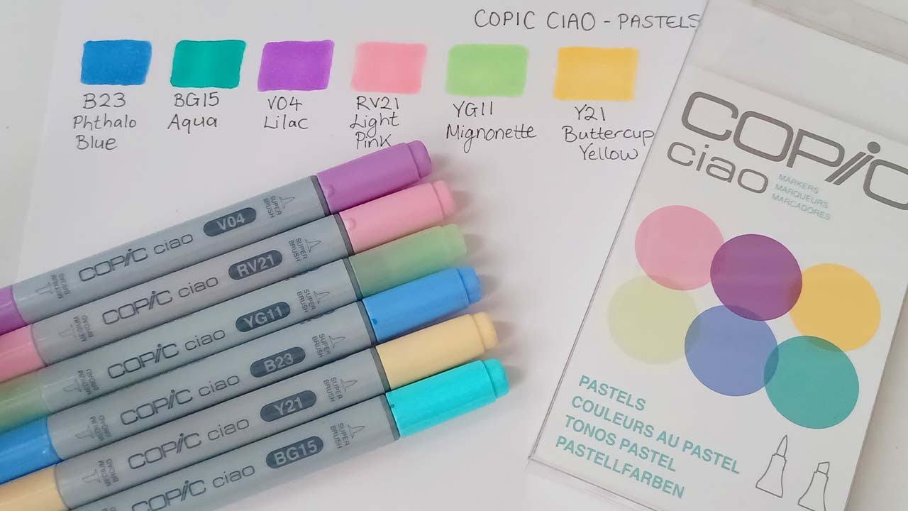 SWATCHES | Copic Ciao Pastels | 6 Pack | Alcohol Markers