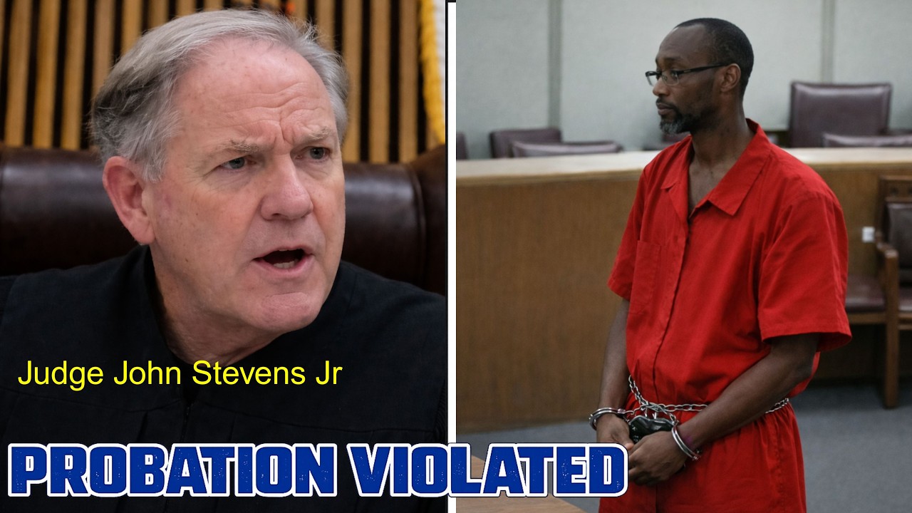Probation Violated After Drug Test,  Judge John Stevens Confronts Defendant in Court