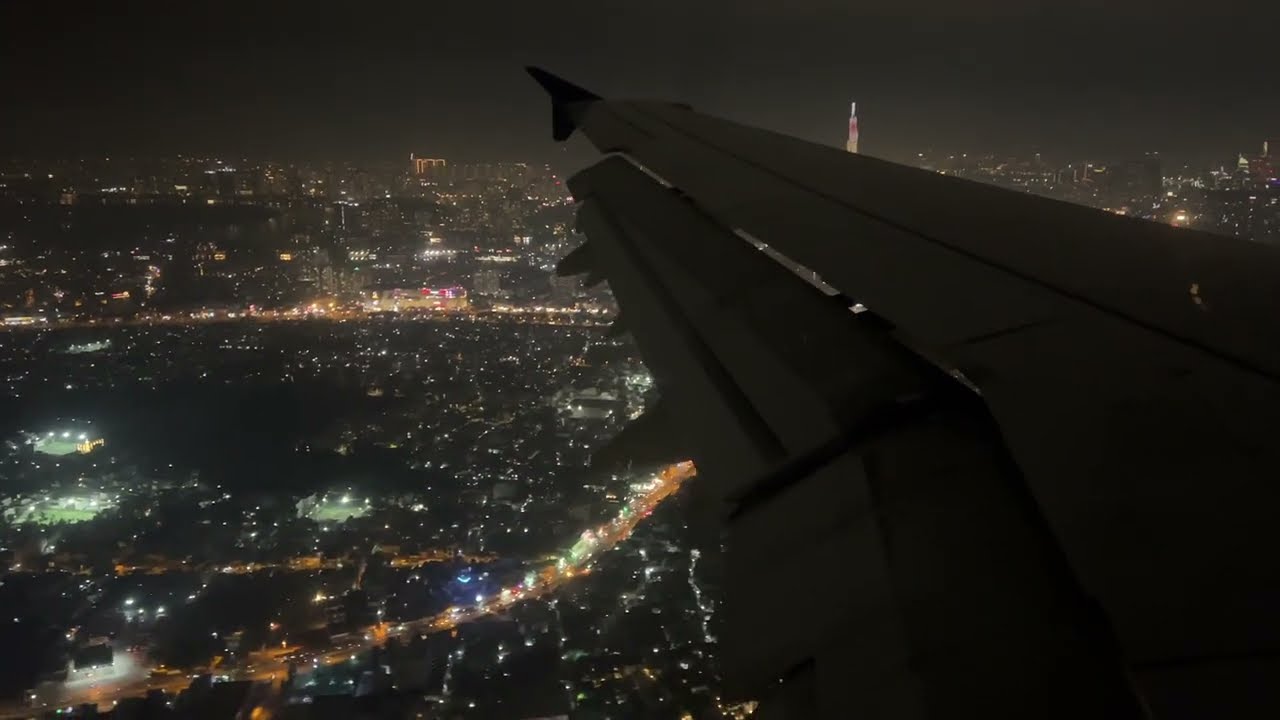 Vietnam Airlines A321 // Night Landing at Ho Chi Minh City VVTS [4K]