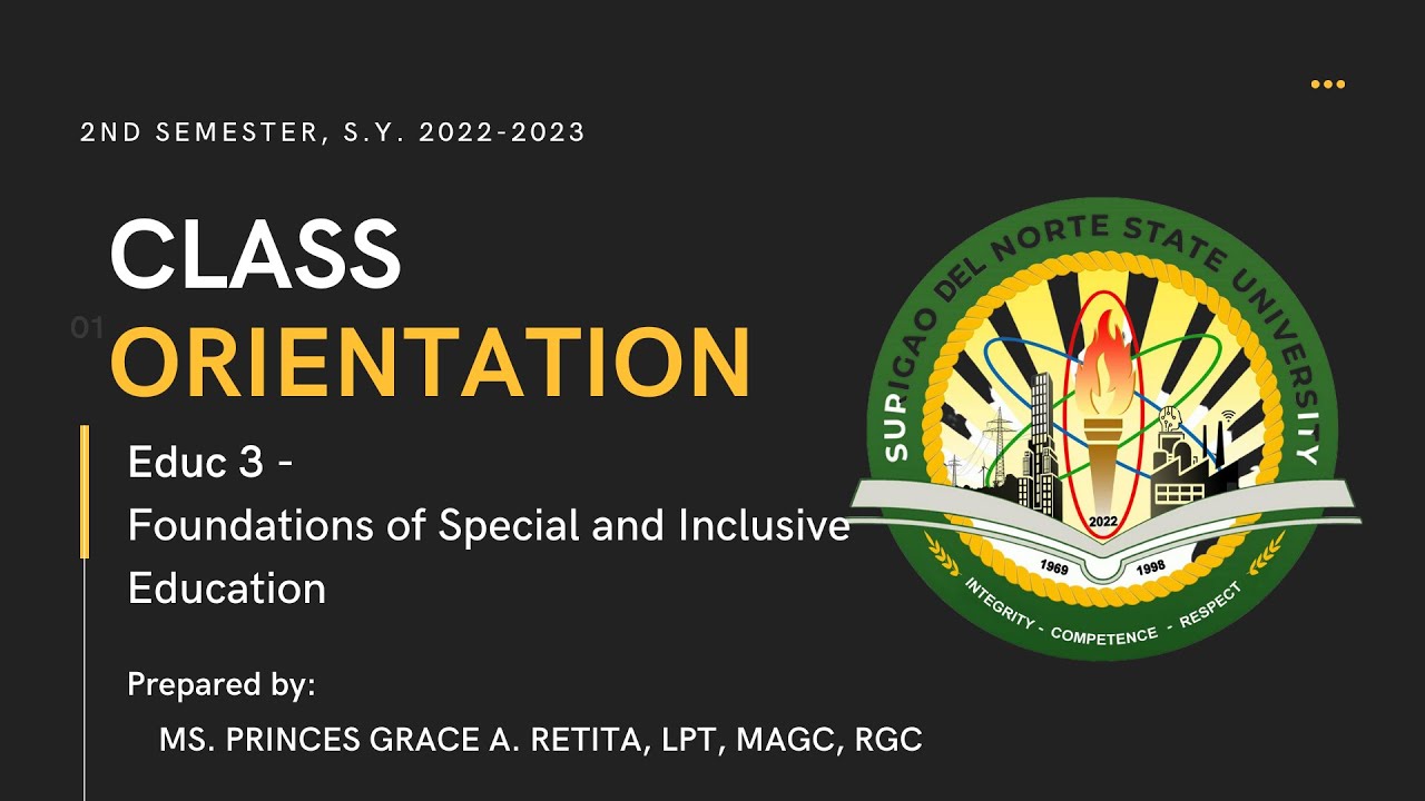 Educ 3 Class Orientation SY 2022 2023