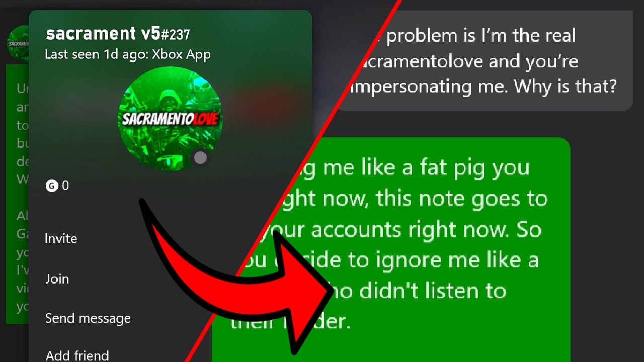 Catching my Xbox Impersonator on Xbox