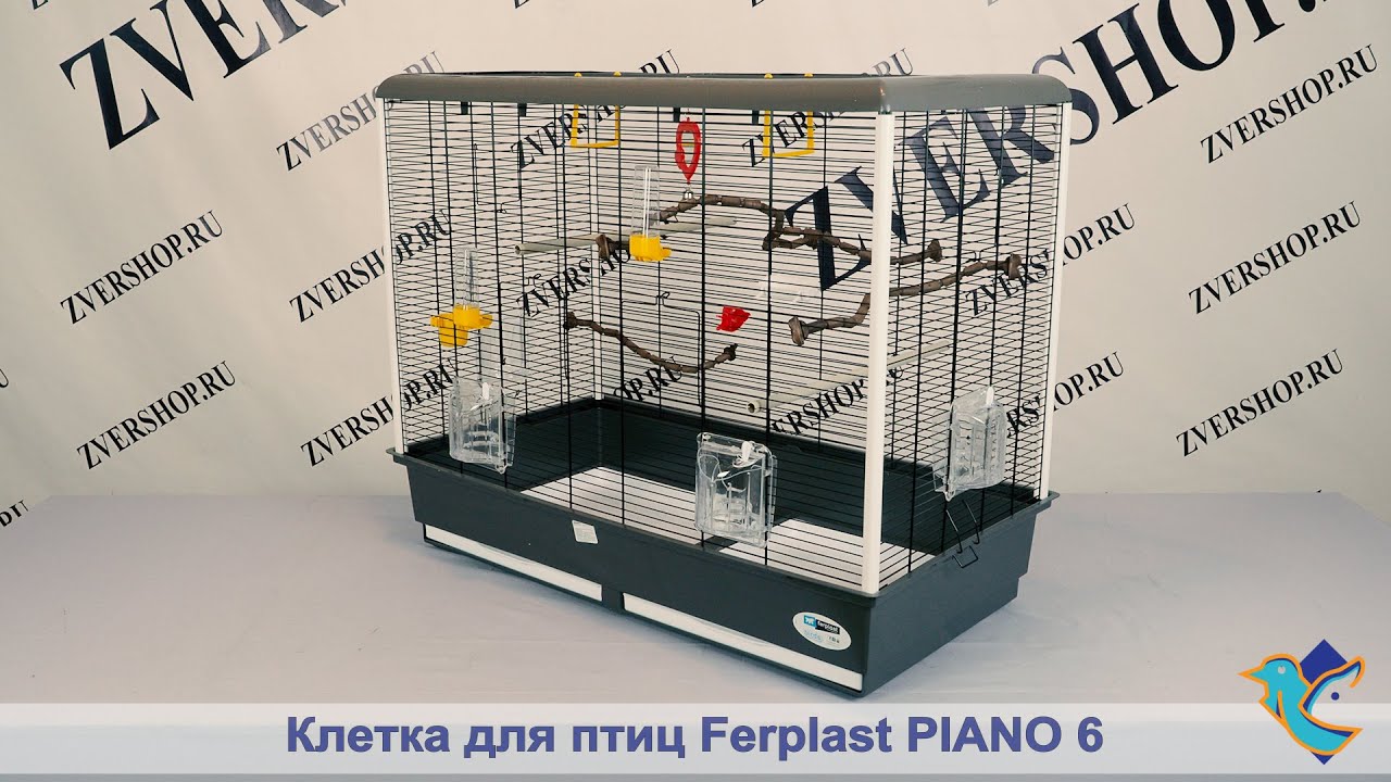 Клетка для птиц Piano 6 (черная) Ferplast