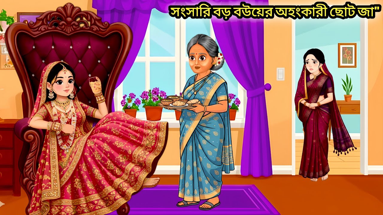 সংসারি বড় বউয়ের অহংকারী ছোট জা।।Moral Story।। bangla new cartoon।।animation video 