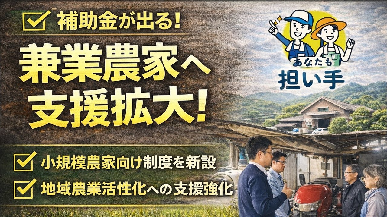 【地方自治体が本気】兼業農家を支援拡大｜小農を守る新戦略とは？