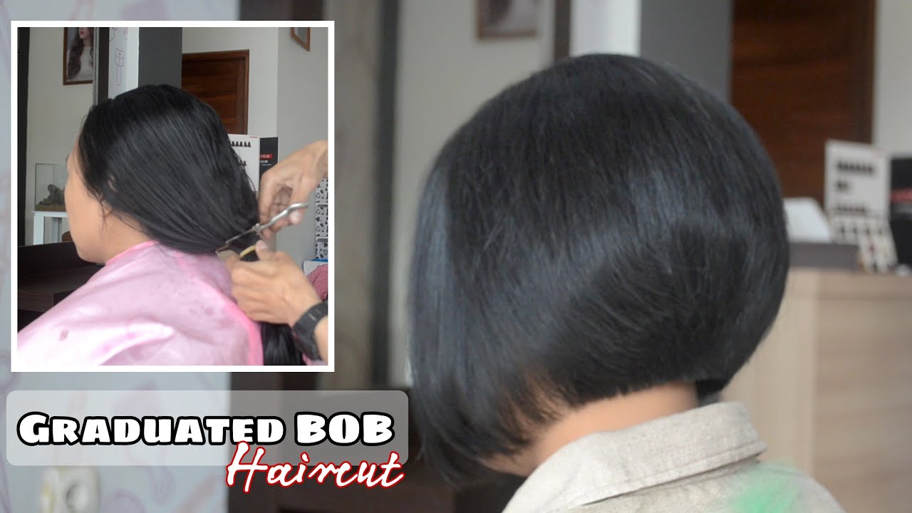 BOB HAIRCUT(graduation)|tutorial| LONG TO SHORT| hairtransformation| potong rambut bob
