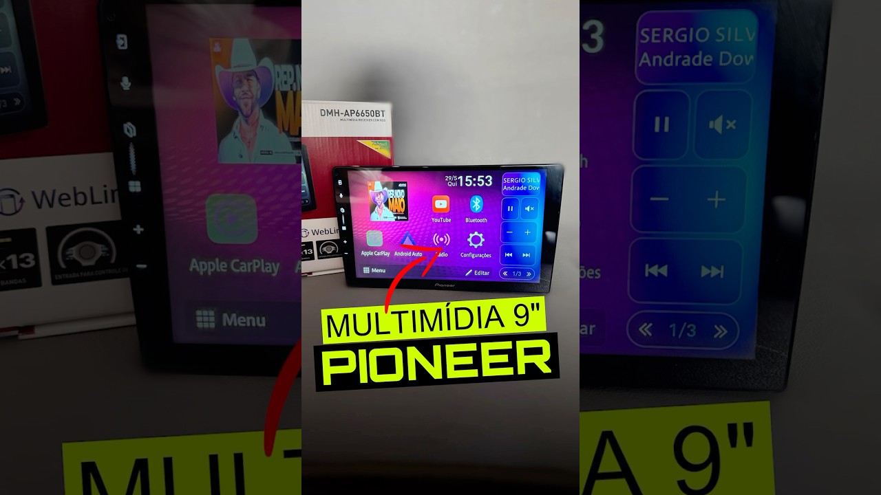 Multim&iacute;dia 9&rdquo; Pioneer ☑️ Vale a Pena 🧐#pioneer #somautomotivo #shorts
