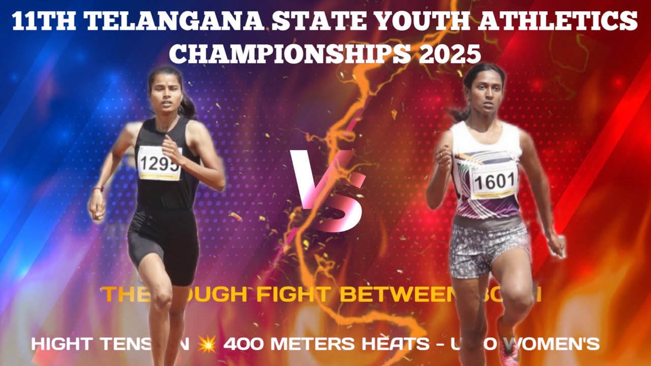 400 meters  heats - u20 women's || at 11th Telangana state youth athletics championships 2025💥