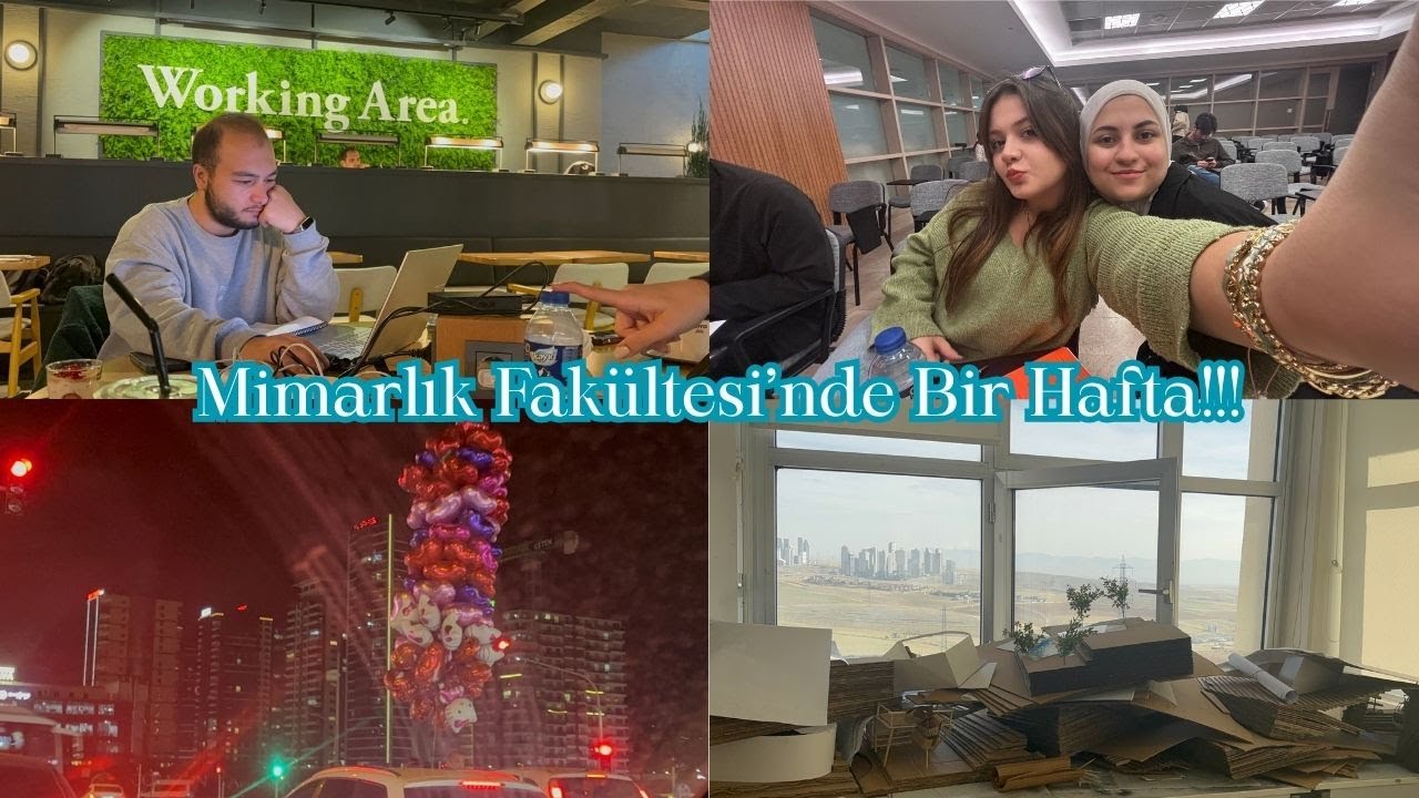 Mimarlık Fakültesinde Bir Hafta💖 Pazartesi, Salı, Çarşamba🏗️