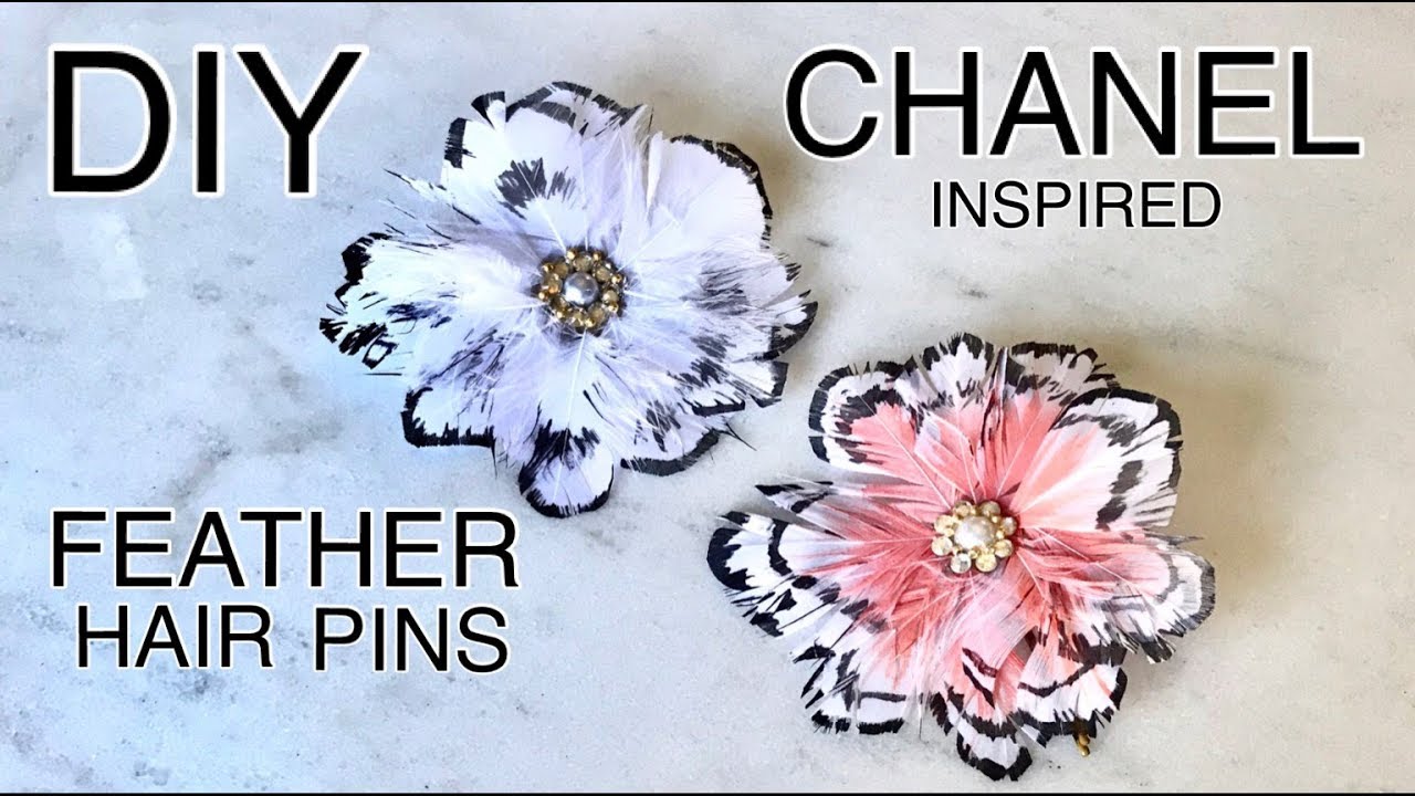 DIY CHANEL Inspired Feather Hair Pins | Lux Designer Accessories |