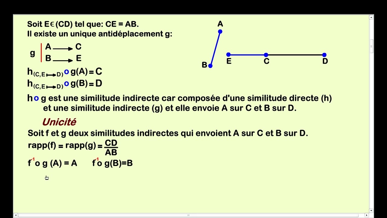 Similitudes Indirectes - Cours - Partie 1
