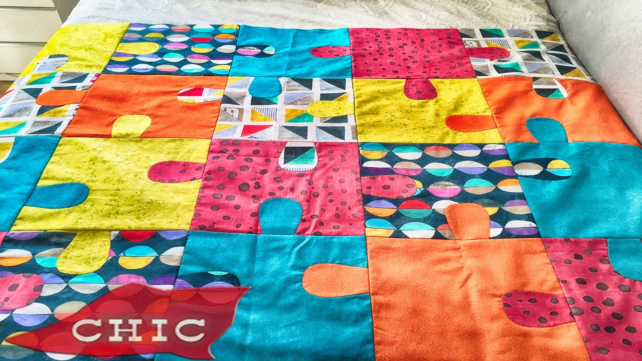 Como hacer Colcha puzzle | Chic labores